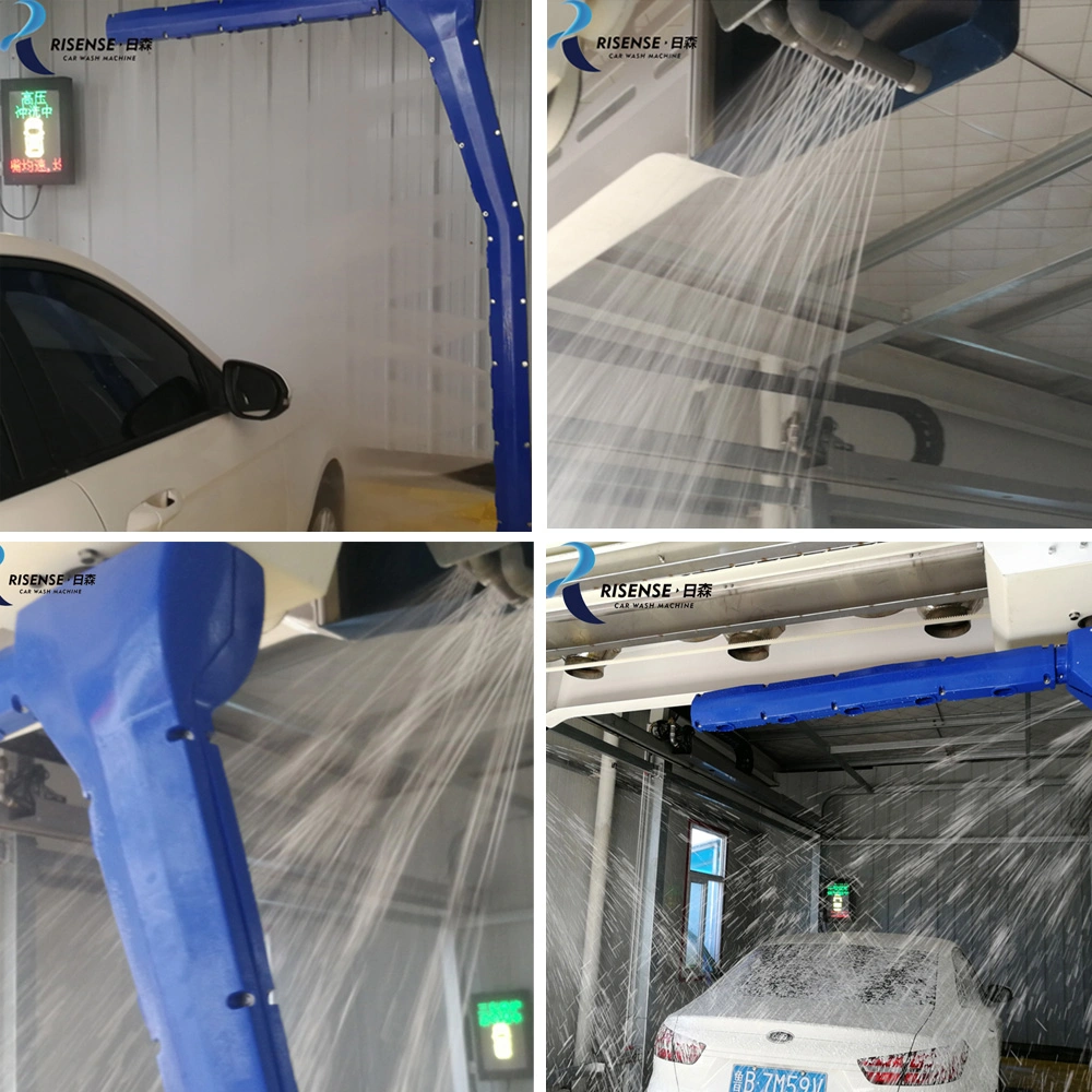 360 rotating single arm automatic touchless car wash machine with drying system