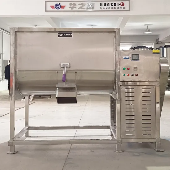 Stainless Steel Chemical Food Dry Powder Ribbon Horizontal Powder Heating Mixer 