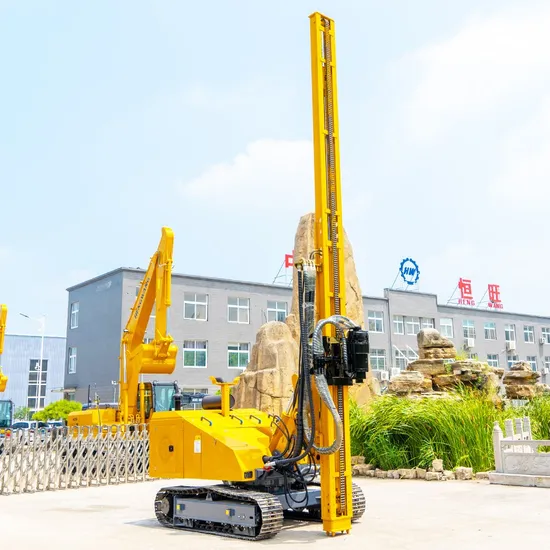 Diesel Engine Hydraulic Solar Photovoltaic Farms Pile Driver Drill Machine for Driving Ground 